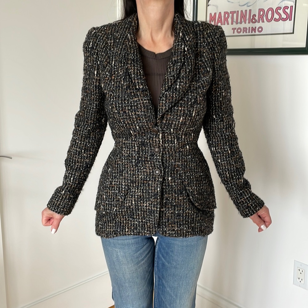 Thierry Mugler French vintage warm fitted jacket